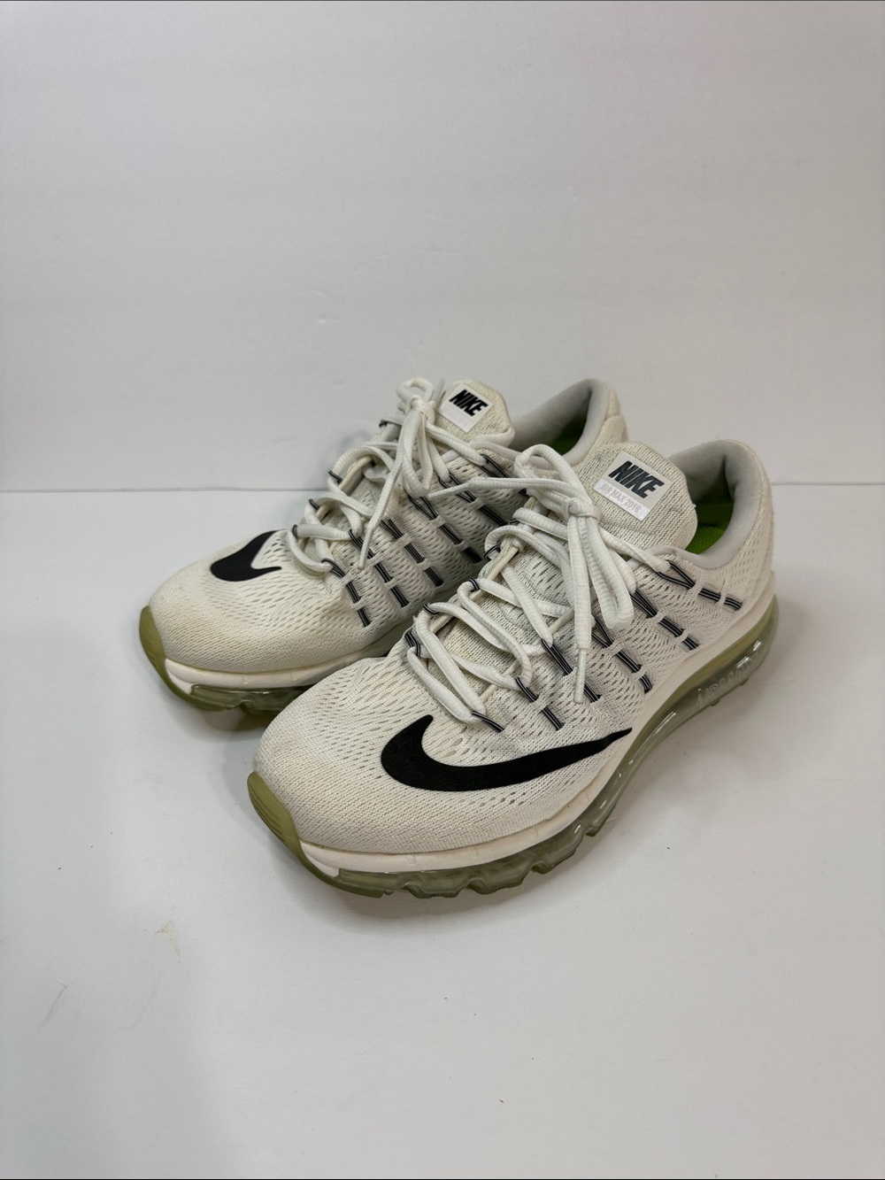 Nike Women's White Black Olive Air Max Style Running Sneakers - Picture 2 of 9